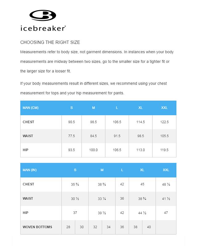 Image result for icebreaker sizing chart men's image